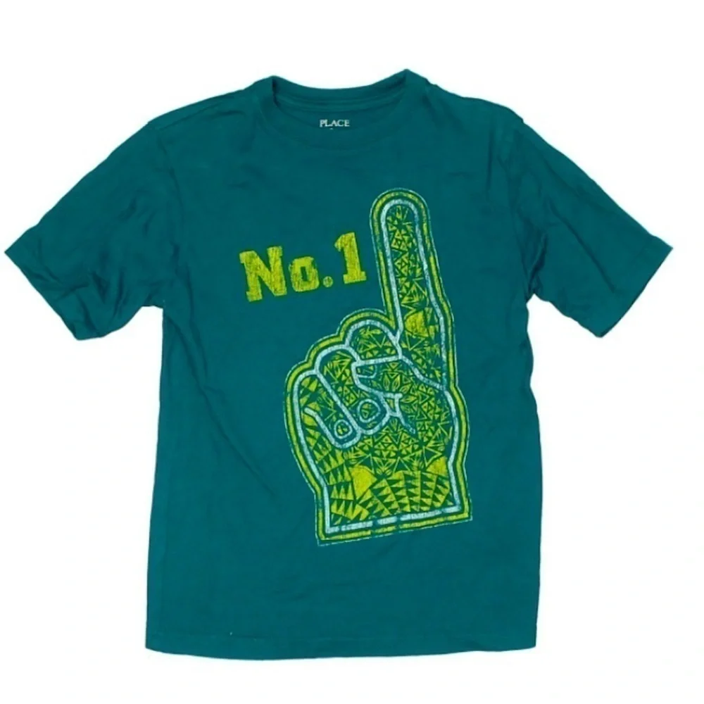 Children’s Place Fan Finger Number 1 crewneck tee casual kids clothes